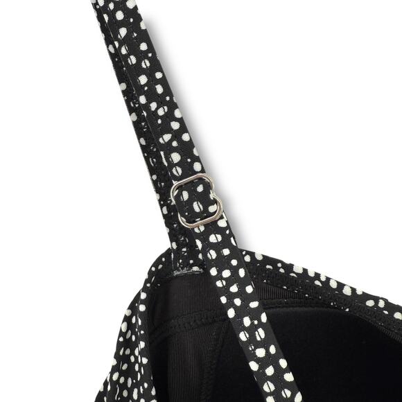 Love My Curves Polka Dot Swim Dress Bathing Suit Womens Size 16 Ruched Waist - Picture 6 of 8